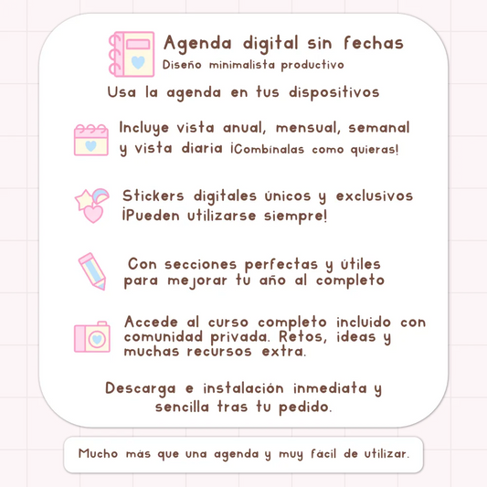 agenda digital pastel sin fechas