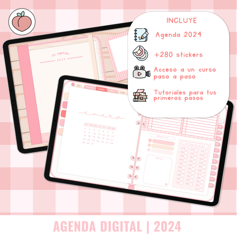 Agenda Digital Sin Fecha con Calendarios del 2023 y 2024 - MB Digitals