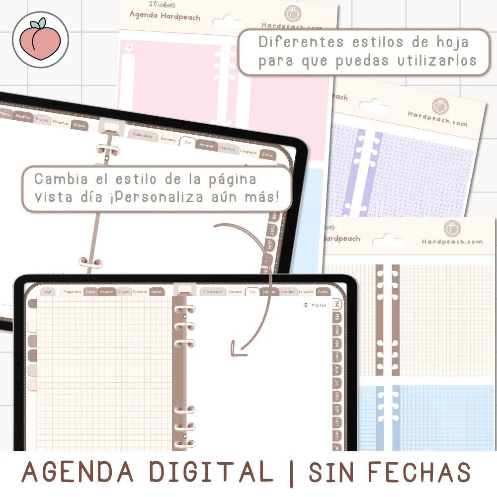 agenda digital minimalistas sin fechas