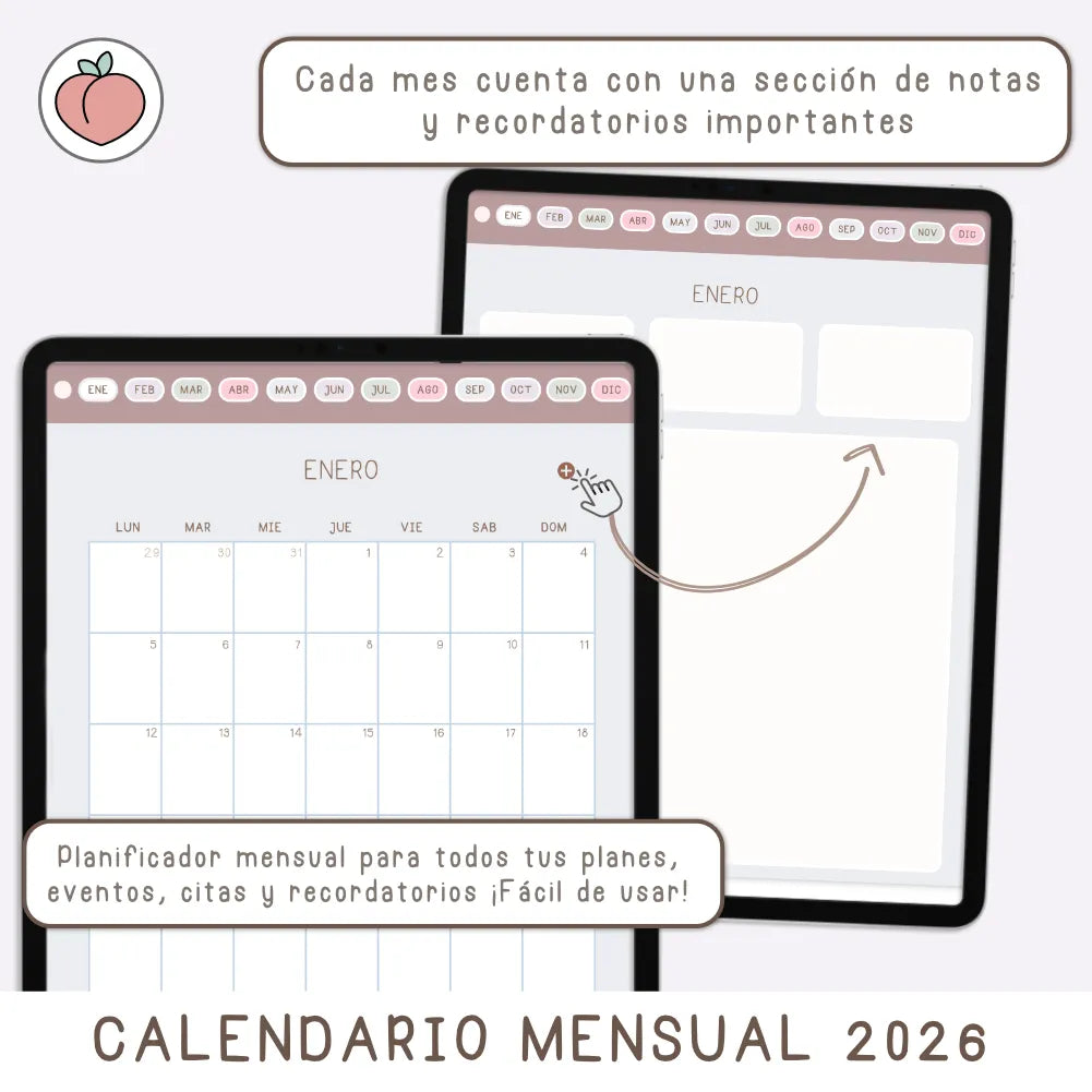 planificador digital vertical minimalista