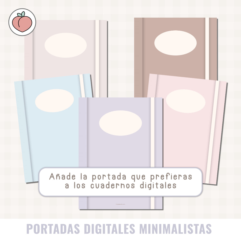 KIT DE CUADERNOS DIGITALES MINIMALISTAS: Cuadernos para apuntes, notas, ideas, journaling u organización
