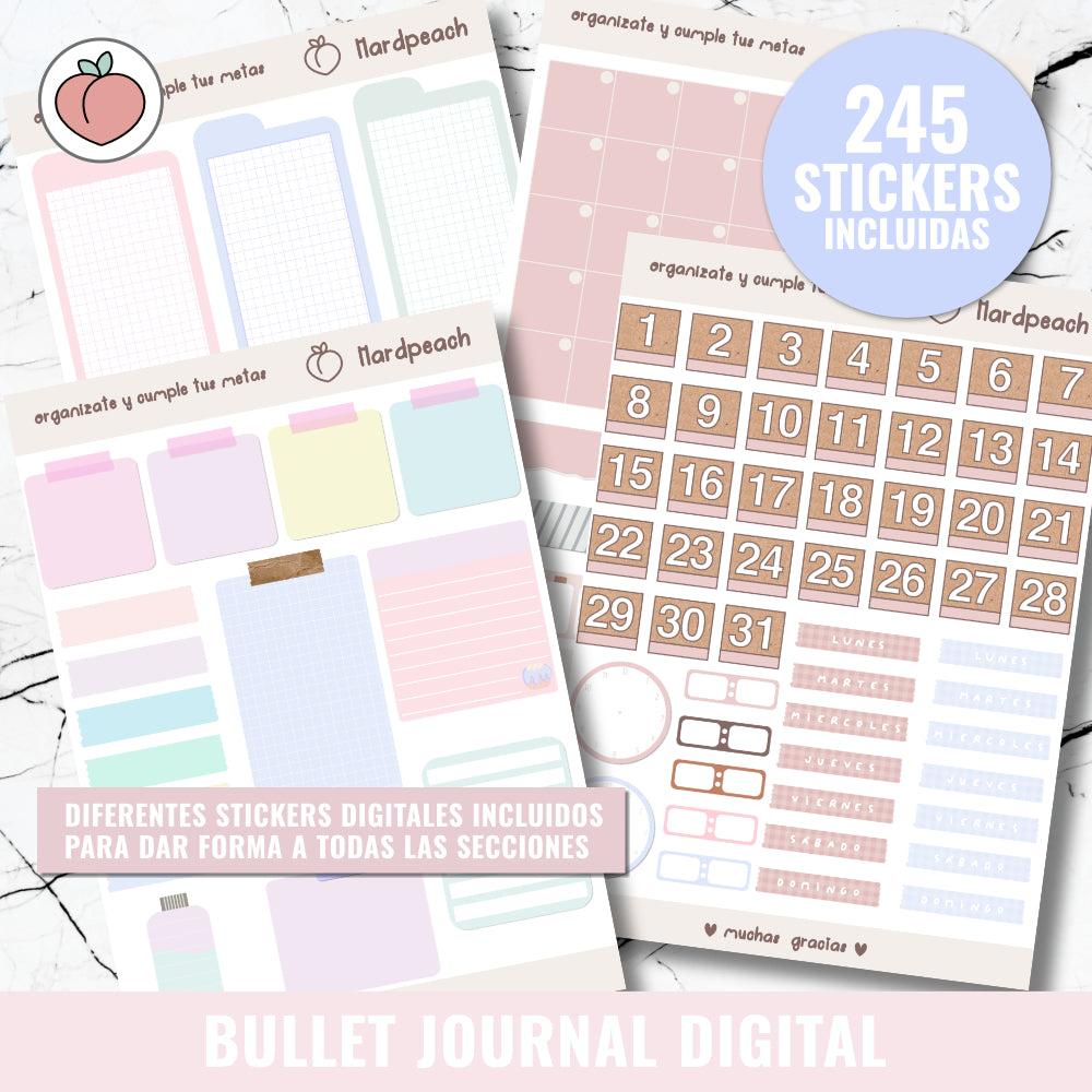DIGITAL BULLET JOURNAL | SWEET CANDY - Spanish version