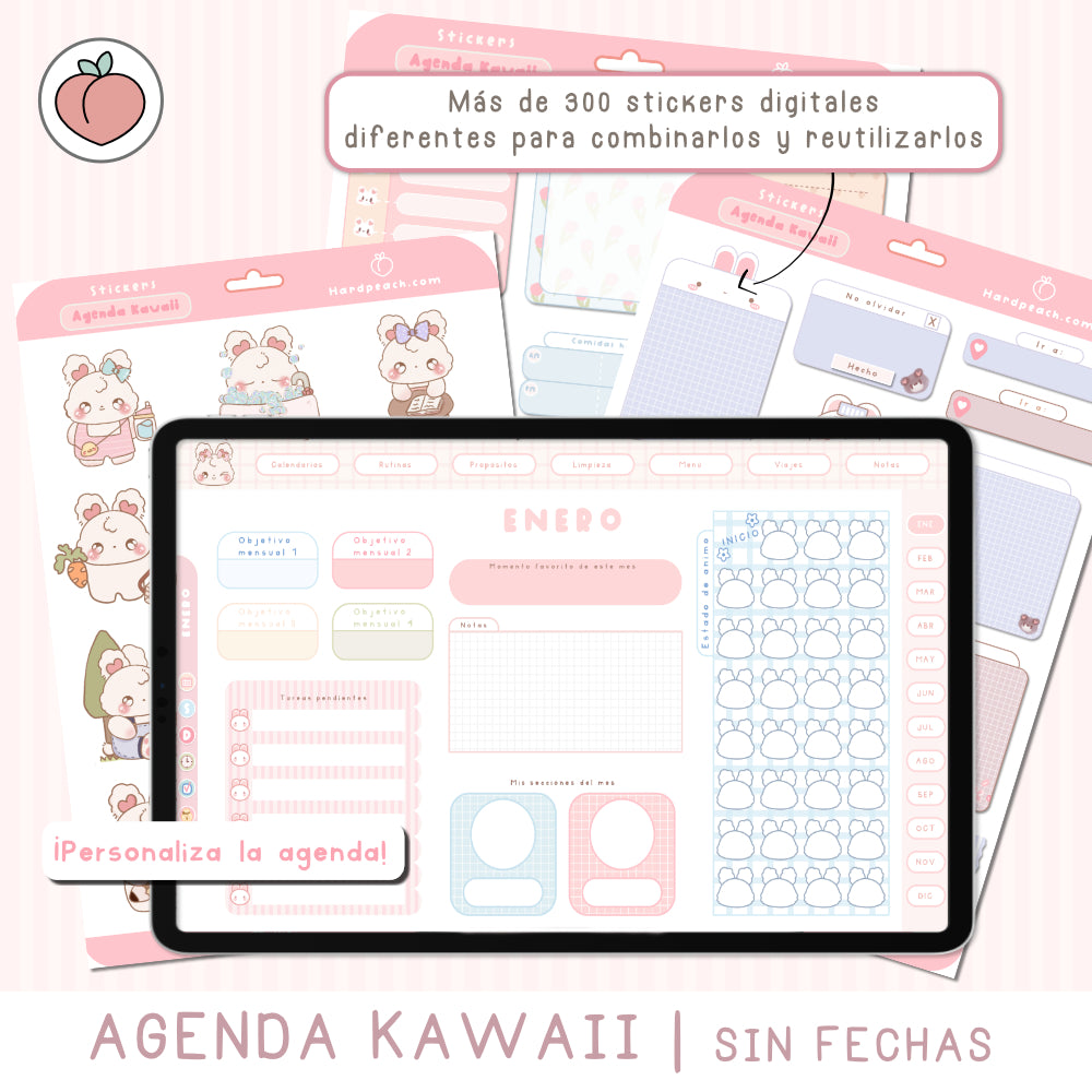 KAWAII DIGITAL PLANNER | UNDATED