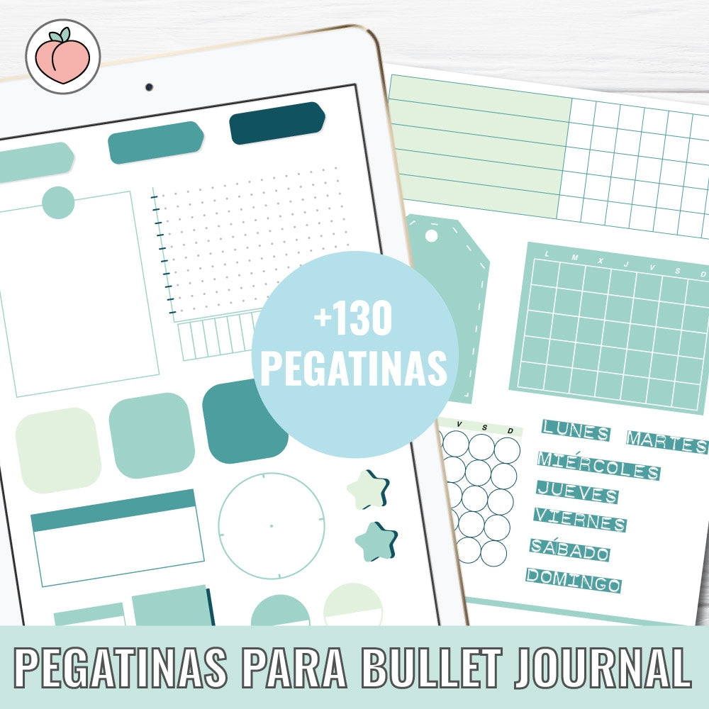 Bullet Journal Stickers | Mint Edition - Spanish version