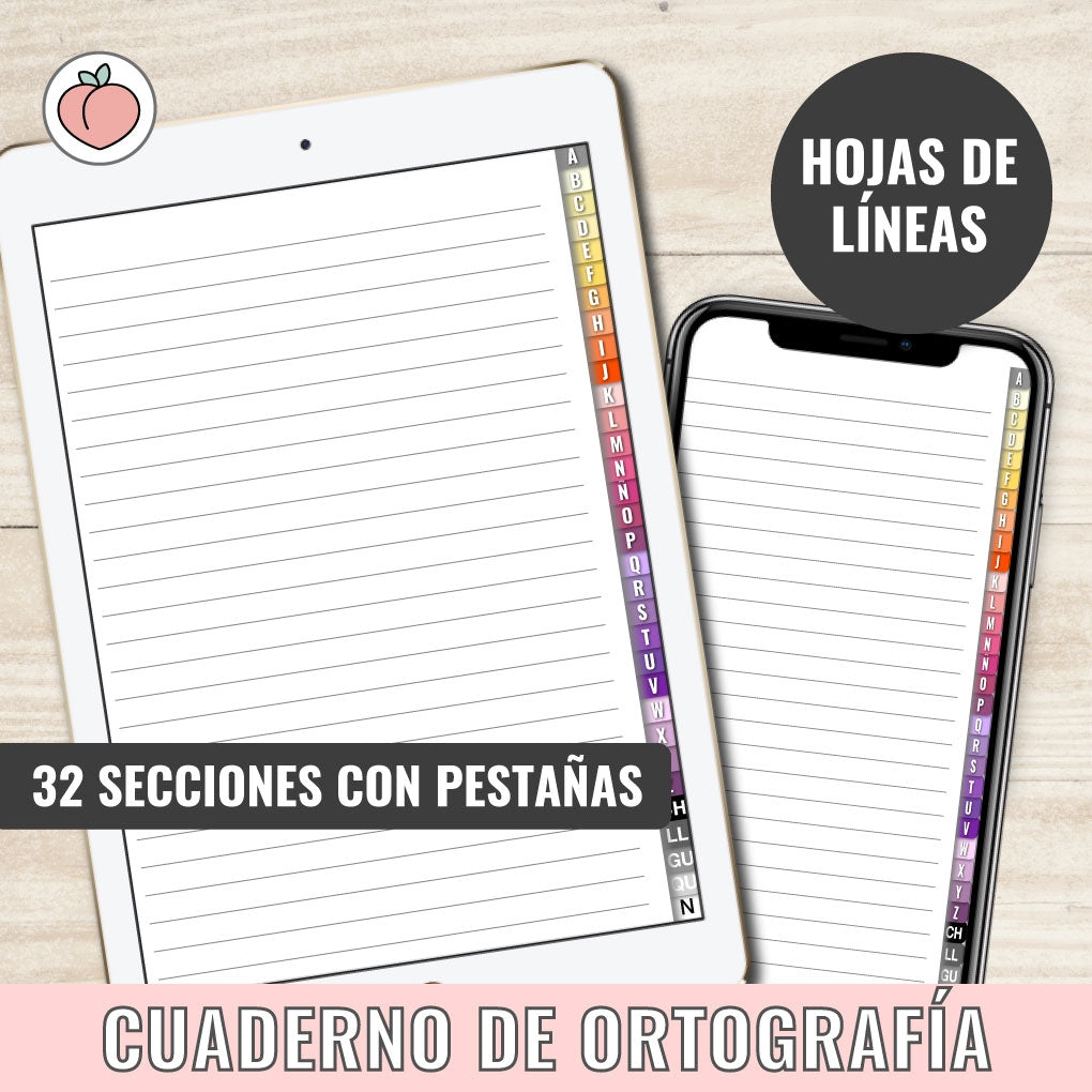 CUADERNO DE ORTOGRAFÍA | HOJAS DE LÍNEAS