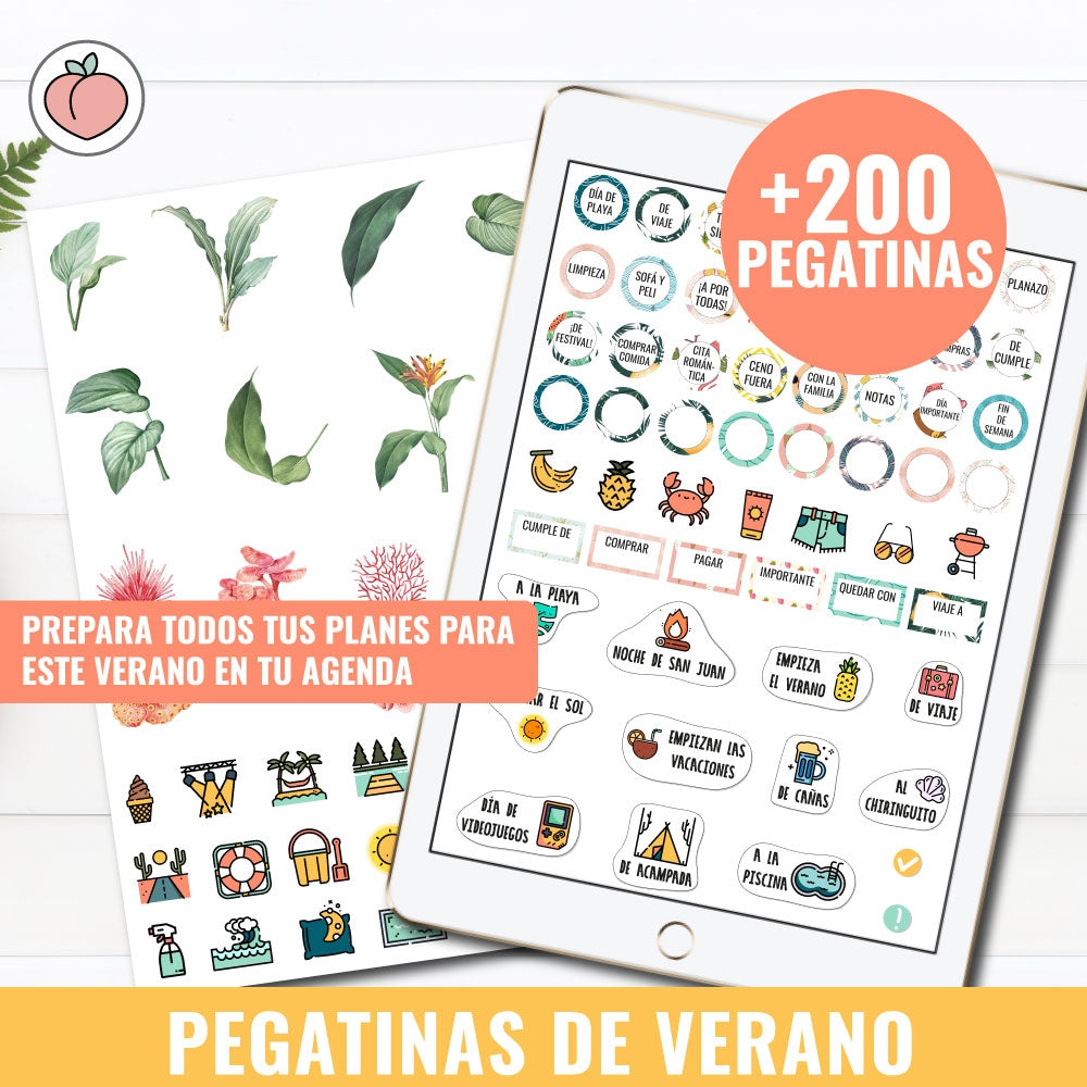 STICKER KIT HELLO SUMMER! | Spanish version