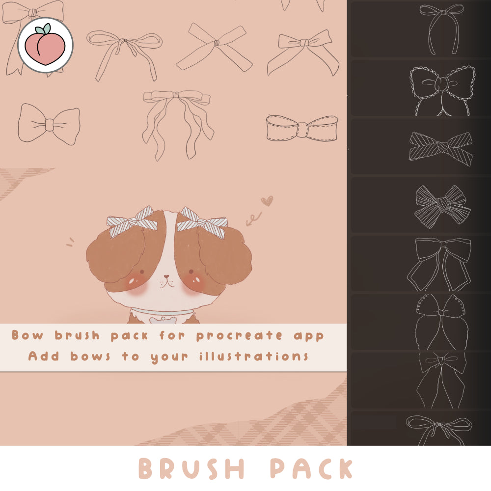 KAWAII BOW BRUSH PACK FOR PROCREATE