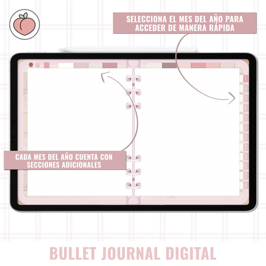 BULLET JOURNAL DIGITAL | STRAWBERRY CREAM EDITION | Spanish version