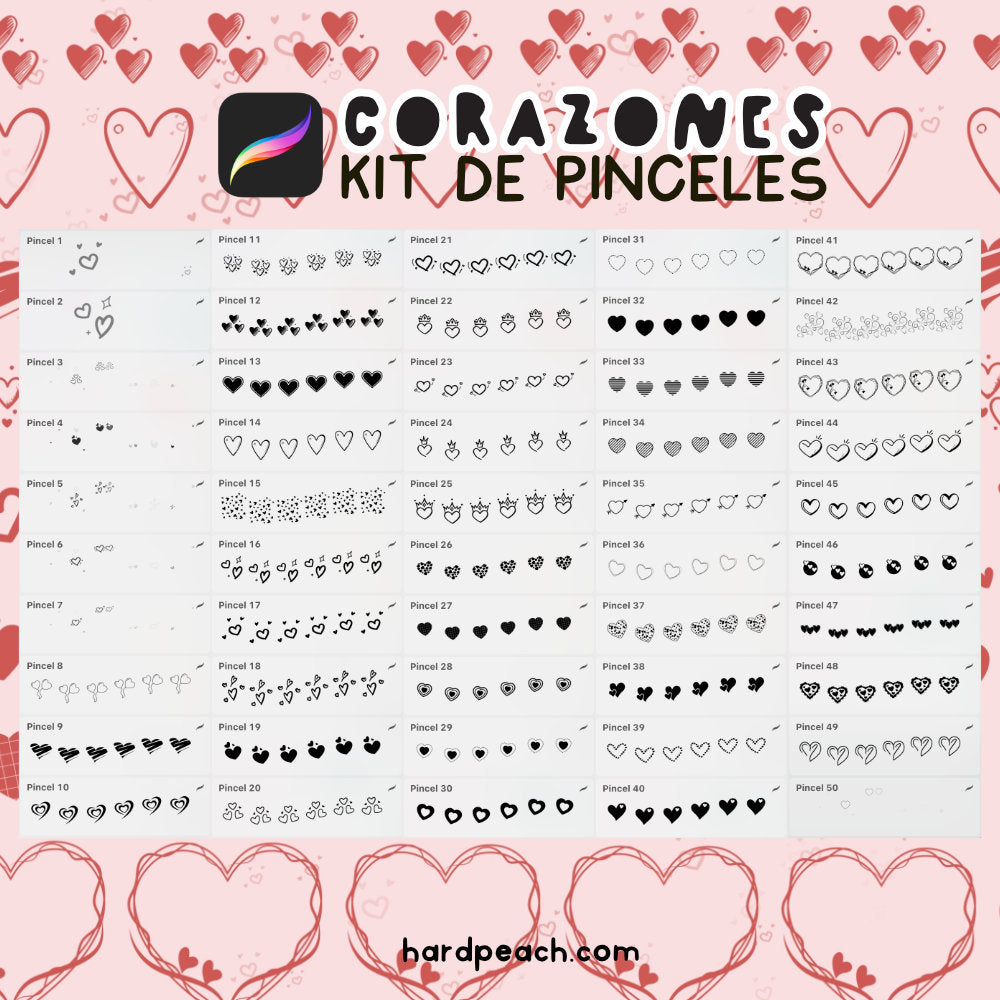 HEARTS: PROCREATE BRUSH KIT