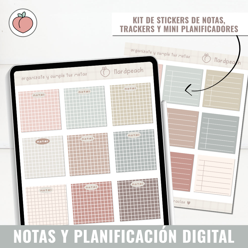 KIT DE NOTAS Y PLANIFICACION | STICKERS DIGITALES