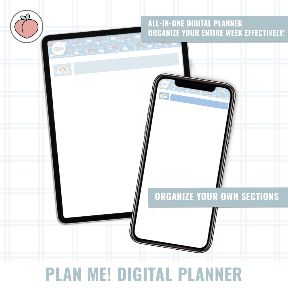 PLAN ME! BLUE CLOUDS | DIGITAL PLANNER - Versión en inglés