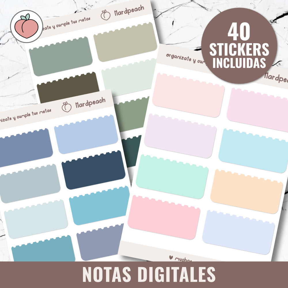STICKERS DE NOTAS | PEGATINAS DIGITALES
