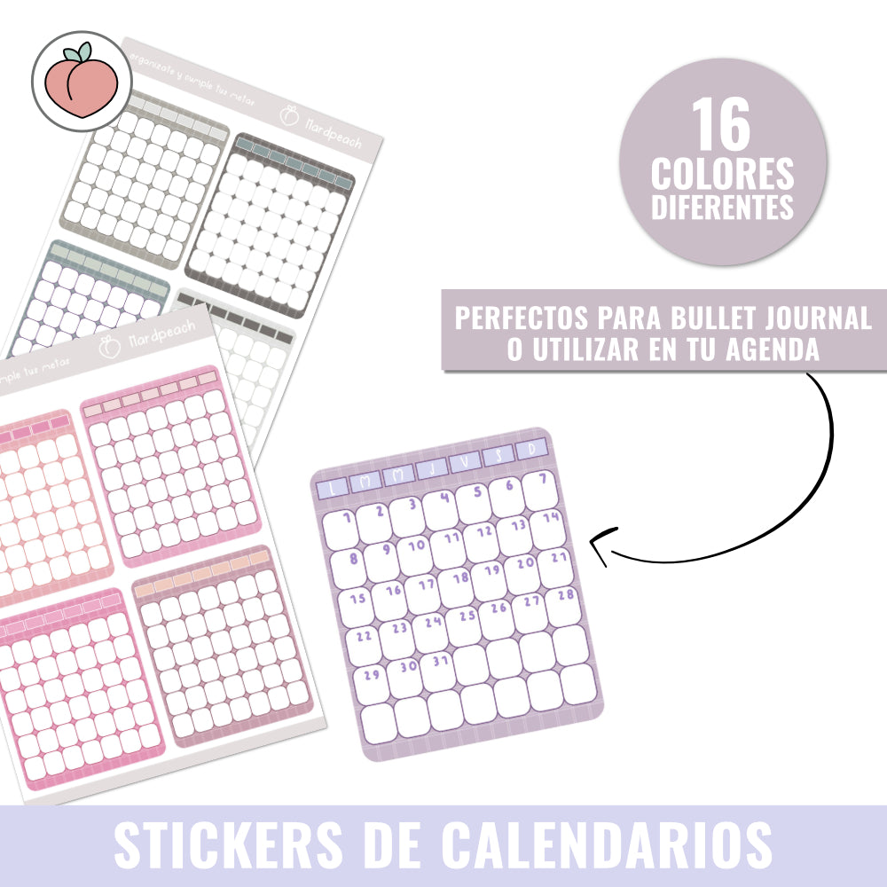 STICKERS DE CALENDARIOS