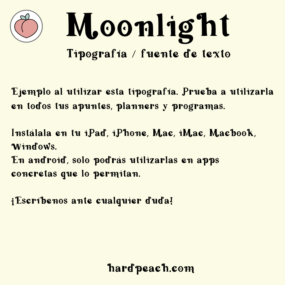 TIPOGRAFÍA MOONLIGHT: fuente moderna y elegante para títulos, encabezados y proyectos creativos
