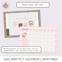 Load image into Gallery viewer, MONTHLY PLANNER - 2025 CALENDAR | PRINT VERSION 
