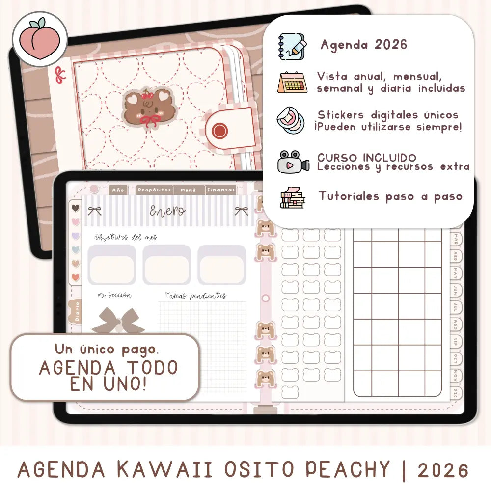 agenda digital kawaii 2026