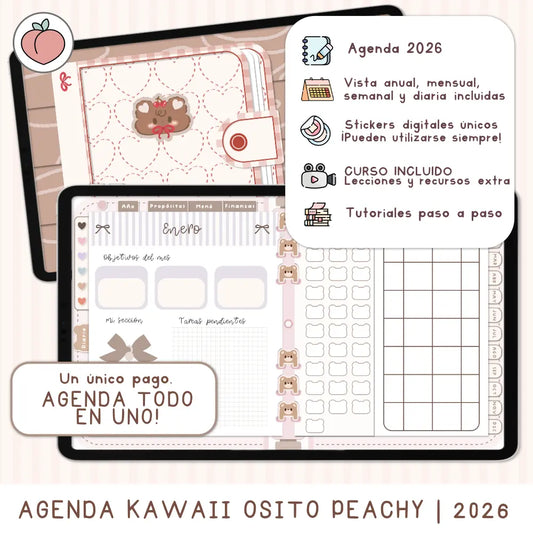 agenda digital kawaii 2026