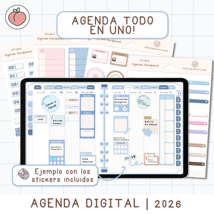 agenda con stickers digitales 2026