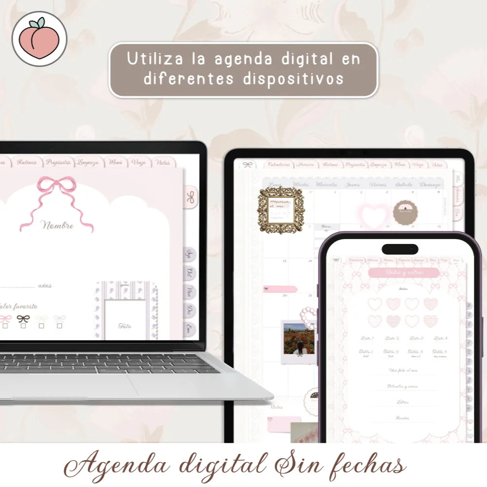 Agenda coquette para mac tablet y celular