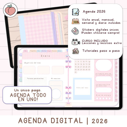 agenda digital 2026 en colores pastel