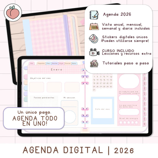 agenda digital 2026 en colores pastel