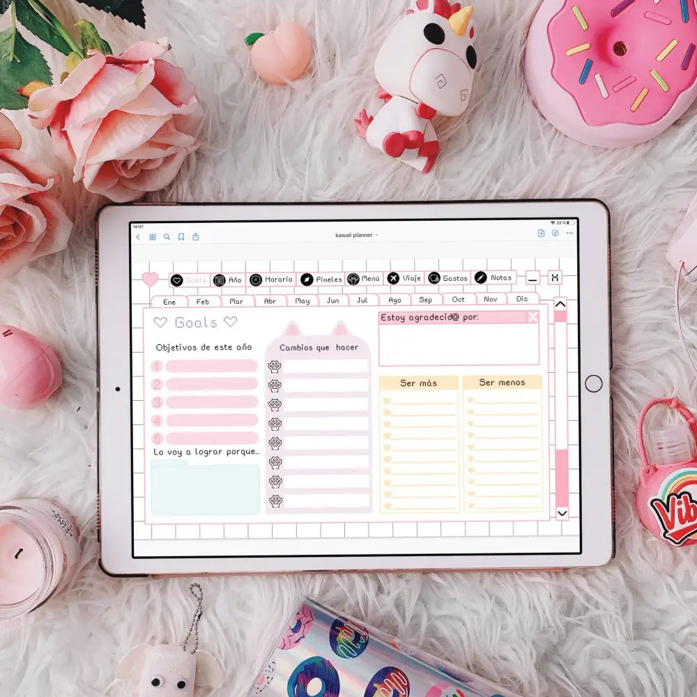 agenda digital de estilo adorable