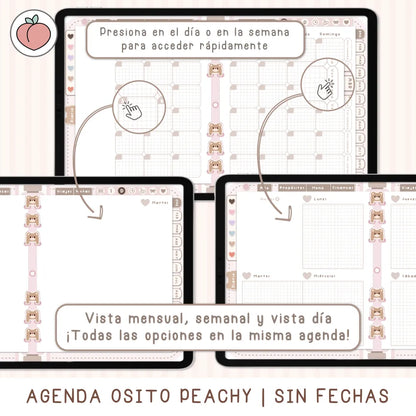 Agenda digital adorable sin fechas