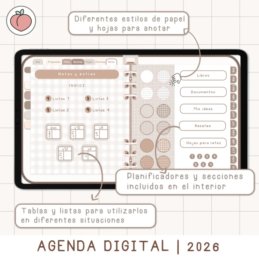agenda digital semanal minimalista 2026