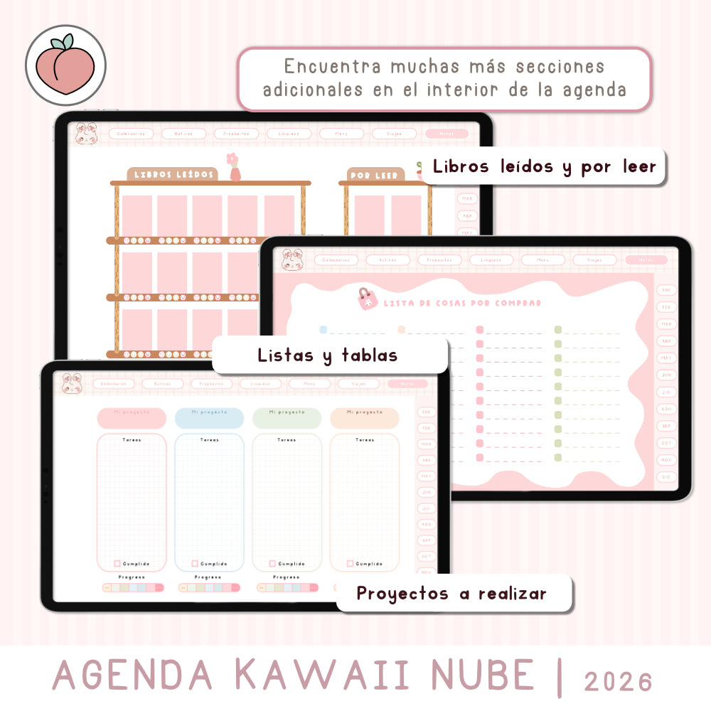 agenda con diario de lectura digital