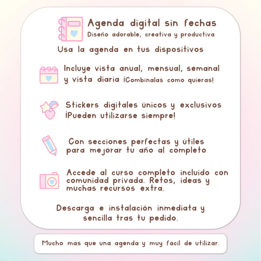 agenda digital kawaii aesthetic descargar