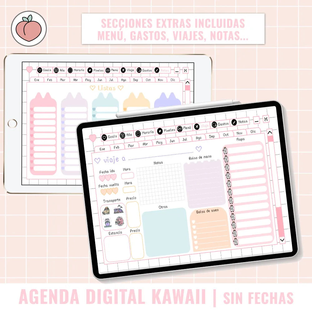 agenda digital kawaii para descargar
