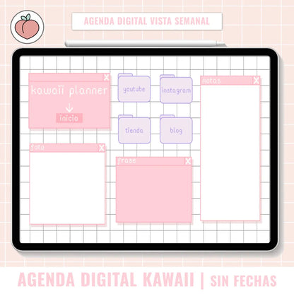 Agenda digital kawaii sin fechas