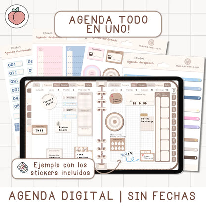 agenda digital minimalista marron