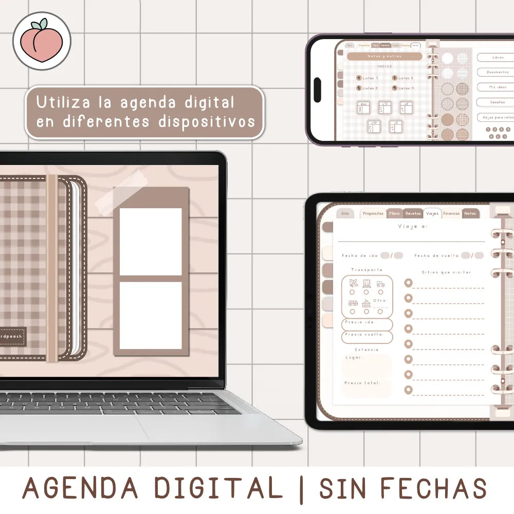 agenda digital minimalista para tablet