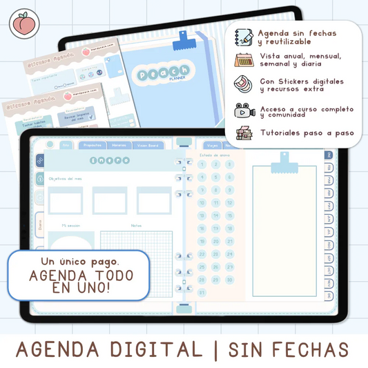 agenda digital minimalista reutilizable
