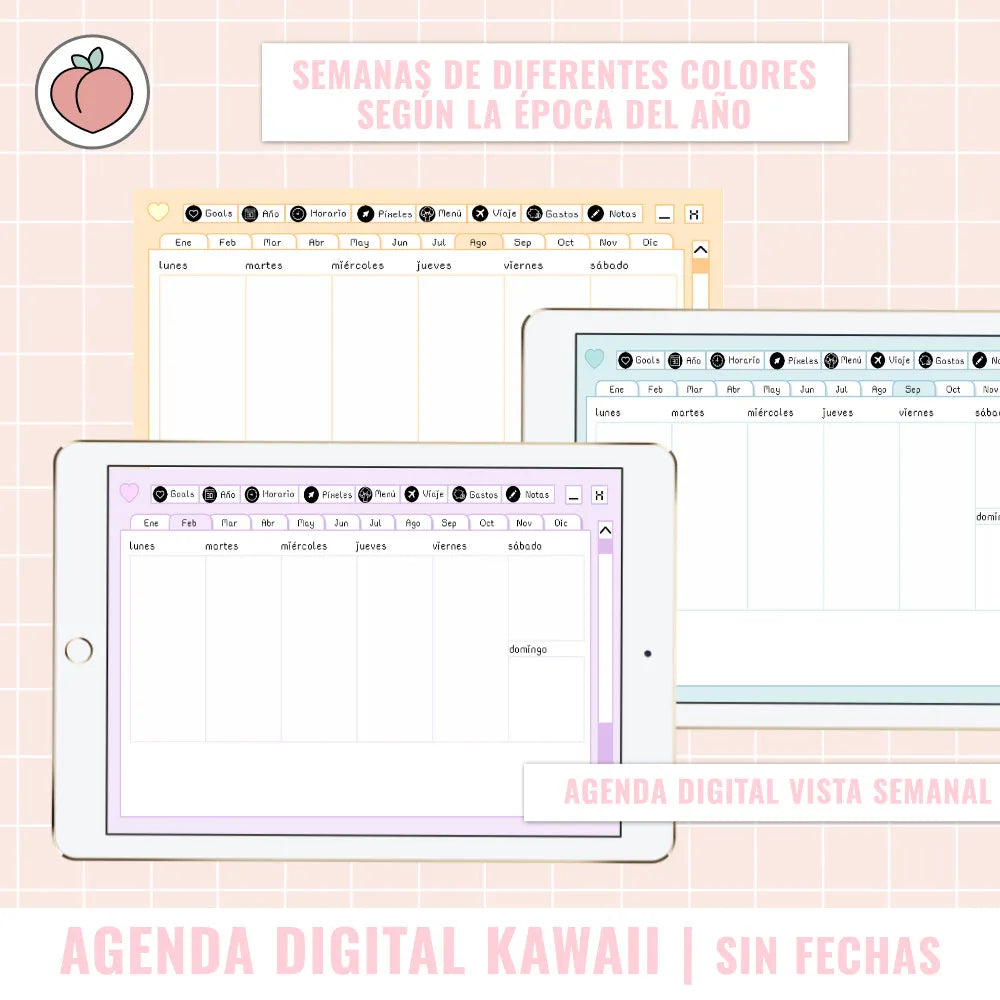 agenda digital para iPad de estilo adorable