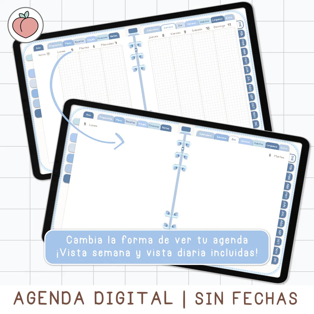 agenda digital personalizada minimalista
