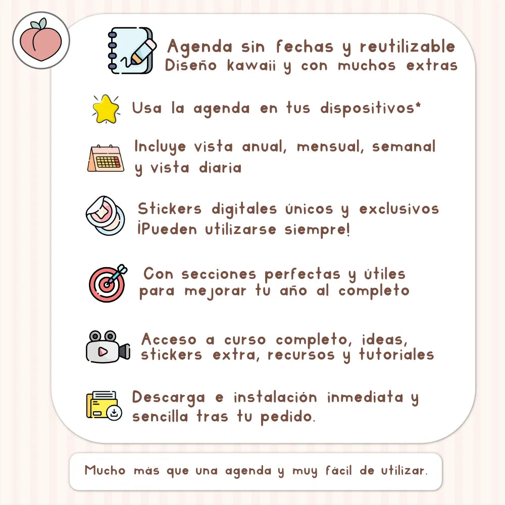 Agenda digital sin fechas hardpeach