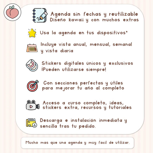 Agenda digital sin fechas hardpeach