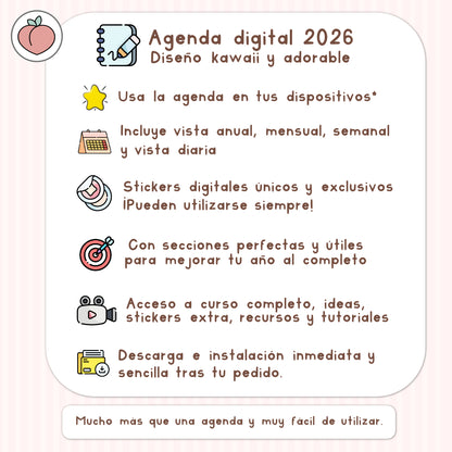 agenda kawaii hardpeach