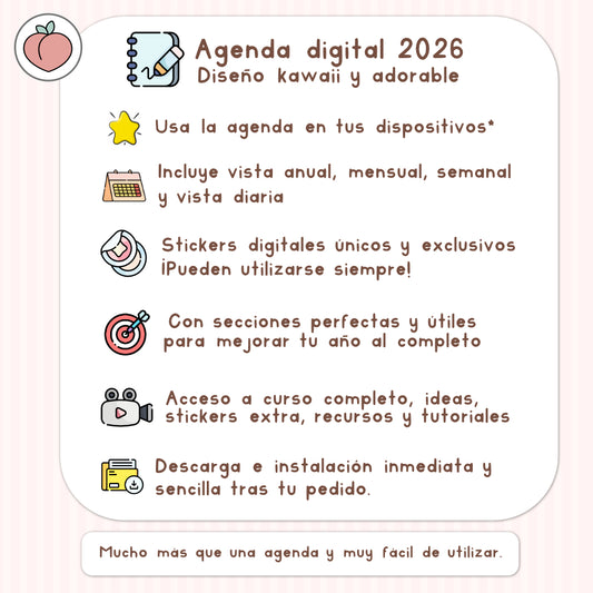 agenda kawaii hardpeach