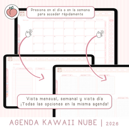 agenda mensual, semanal y dia