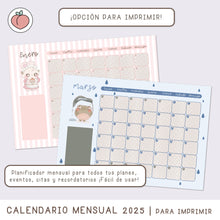 Load image into Gallery viewer, MONTHLY PLANNER - 2025 CALENDAR | PRINT VERSION  - Spanish version
