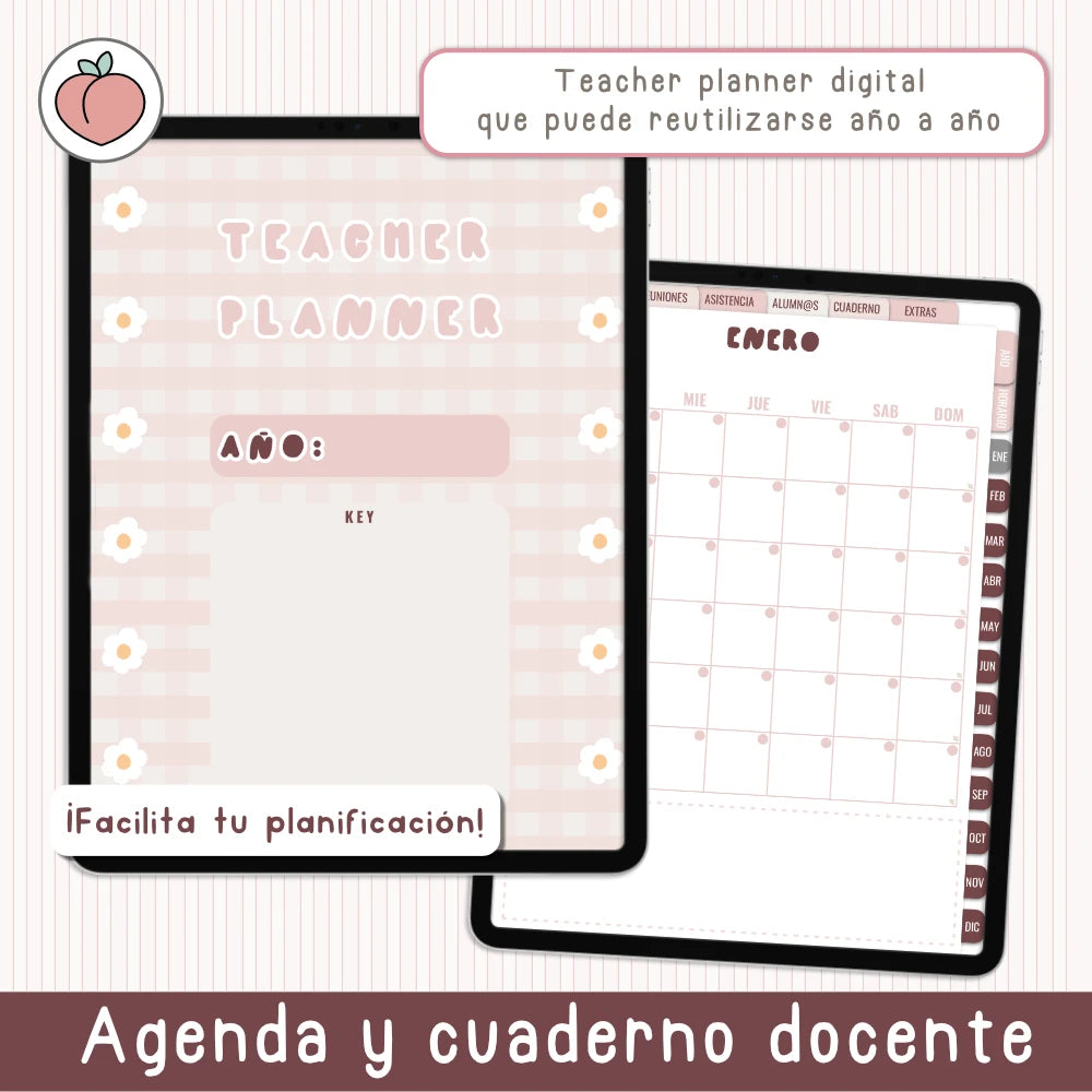 Agenda para docentes perfecto para iPad y Samsung Tab