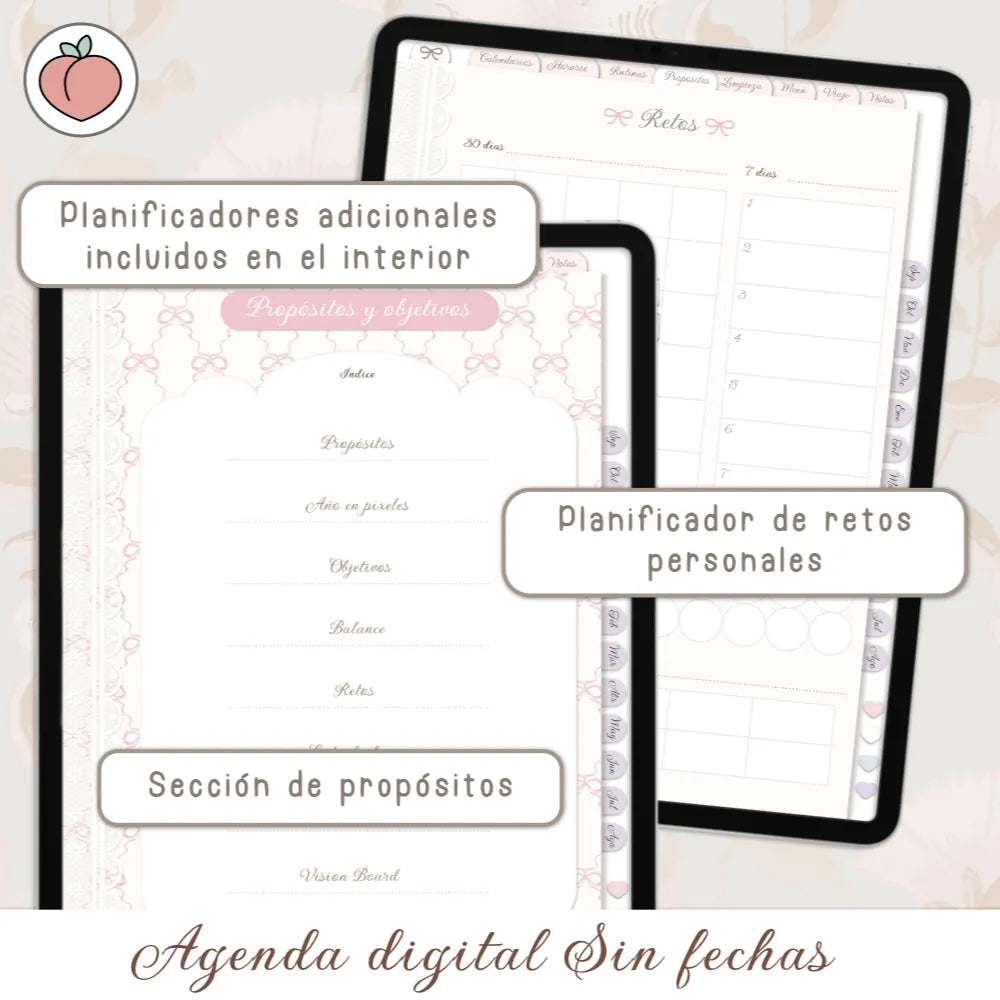 Agenda romantic y coquette de hardpeach