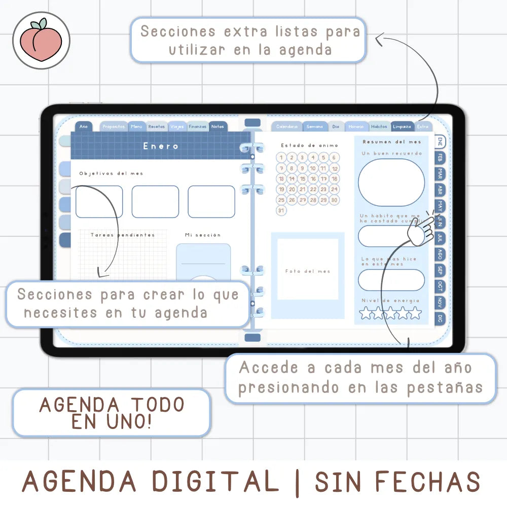 agenda sin fechas digital