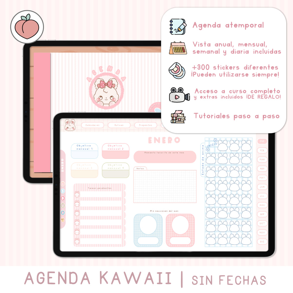 KAWAII DIGITAL PLANNER | UNDATED