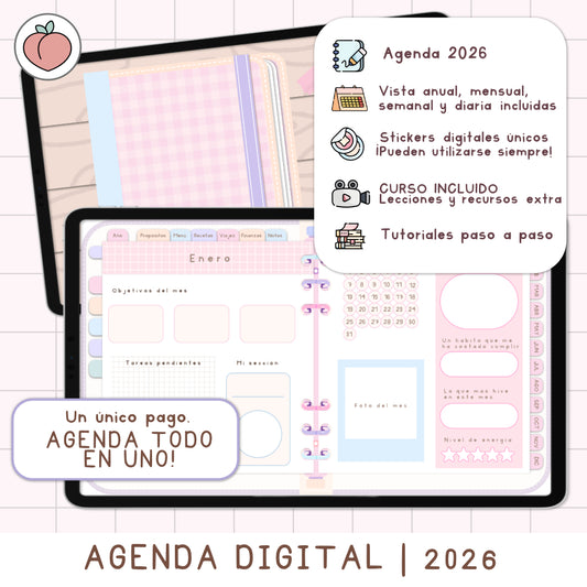 agenda digital 2026 en colores pastel