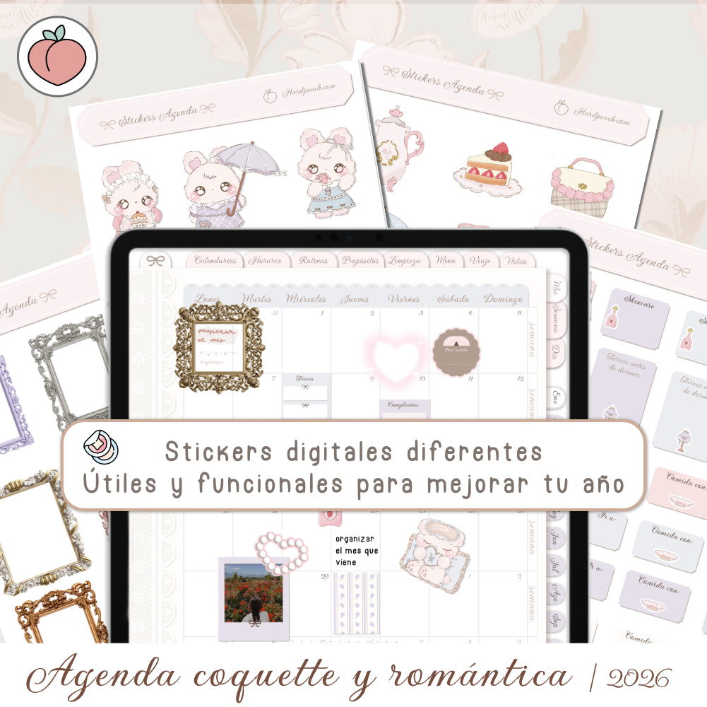 agenda elegante digital y vertical