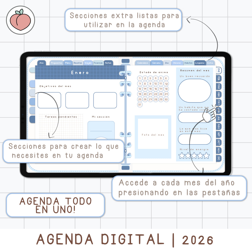 agenda digital 2026 para iPad y tablet